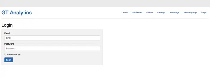 Admin login form
